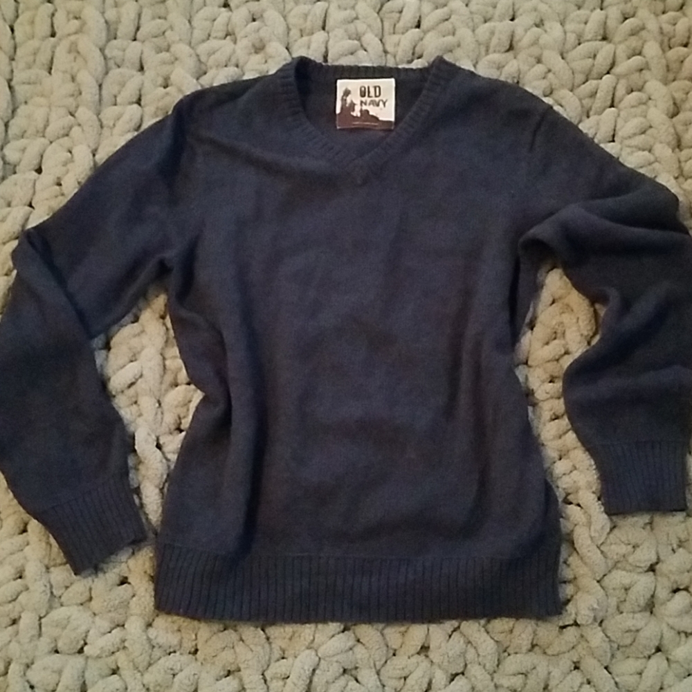 Old Navy Wool Blend Heathered Blue Sweater S